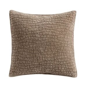 Pottery Barn Washed Velvet Handcrafted Quilted Euro Shams Set Of 2